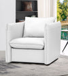 Divani Casa Tamworth Modern White Leather Swivel Lounge Chair Model VGEVN912-WHT-CH