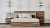 Queen Nova Domus Matteo Italian Modern Walnut & Fabric Bed & 2 Nightstands & Dresser Set Model VGACMATTEO-BEDNSD-SET-Q