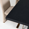 Modrest Tasha Modern Black Ash & Brushed Gold Rectangular Dining Table Model VGVCT2308