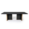 Modrest Tasha Modern Black Ash & Brushed Gold Rectangular Dining Table Model VGVCT2308