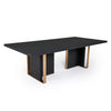 Modrest Tasha Modern Black Ash & Brushed Gold Rectangular Dining Table Model VGVCT2308