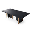 Modrest Tasha Modern Black Ash & Brushed Gold Rectangular Dining Table Model VGVCT2308