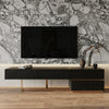 Modrest Tasha Modern Black Ash & Brushed Gold Tv Stand Model VGVCTV2308
