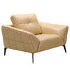 Divani Casa Forge Modern Beige Leather Chair Model VGVITB31324-BGE-CHR