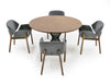 Modrest Theresa Modern Round Walnut & Black Table Model VGMAMIT-5210