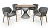 Modrest Theresa Modern Round Walnut & Black Table Model VGMAMIT-5210