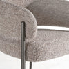 Thomas Modern Grey Fabric + Pewter Dining Chair