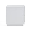 Modrest Token Modern White & Stainless Steel Nightstand Model VGVCN815-WHITE-NS