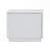 Modrest Token Modern White & Stainless Steel Nightstand Model VGVCN815-WHITE-NS