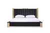 Modrest Token Modern Black & Gold Bed With Nightstands Model VGVCBD815-BLK-BED-2NS-SET
