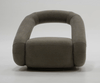 Divani Casa Tony Modern Brown Fabric Swivel Accent Chair Model VGOD-ZW-24074-G1002-5