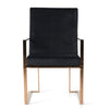 Modrest Trea Modern Black Velvet & Rosegold Dining Chair Model VGVCB0298A-BLK-DC