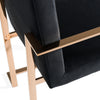 Modrest Trea Modern Black Velvet & Rosegold Dining Chair Model VGVCB0298A-BLK-DC