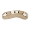 Divani Casa Trevor Modern Tan Fabric Curved Sectional Model VGOD-ZW-24018-BRN