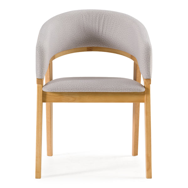 Truman Mid-Century Modern Grey + Natural Oak Dining Chair