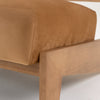 Modrest Tucker Mid Century Modern Camel Velvet & Chestnut Accent Chair Model VGRH-RHS-AZHT05-TAN