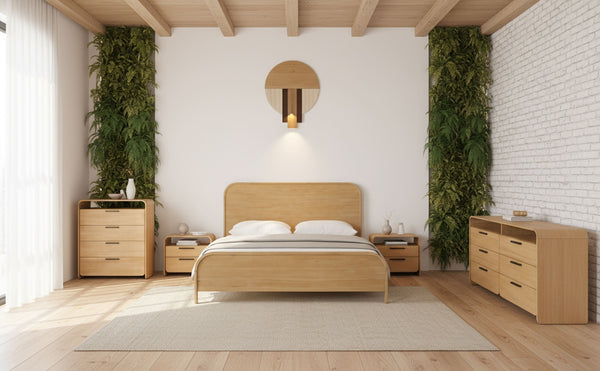 Dresden Modern Natural Acacia Bed