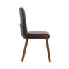 Modrest Utah Modern Walnut And Brown Eco Leather Dining Chair Set Of 2 Model VGMAMI-973