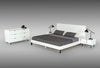 Queen Nova Domus Valencia Contemporary White Bed Model VGMABR-76-BED-Q