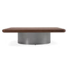 Modrest Valley Modern Walnut & Titanium Coffee Table Set Model VGIP-ST798AB