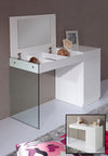 Volare Modern White Floating Glass Vanity With Mirror Model VGWCC606-VAN