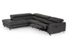 Divani Casa Versa Modern Grey Teco Leather Laf Chaise Sectional With Recliner Model VGKNE9112-GREY1-SECT