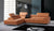 Italian Leather Divani Casa Citadel Modern Leather Sectional Sofa Model VGKNK8482-ORG-IL