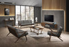 Modrest Candea Mid Century Walnut And Grey Accent Chair Model VGMAMI-997-CHR