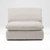 Divani Casa Vicki Modern Off White Fabric Modular Armless Seat Model VGKK-KF.8033-1.5SEAT-IVORY