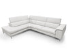 Lamod Italia Viola Italian Contemporary Grey Leather Left Facing Sectional Sofa Model VGCCVIOLA-KIM-GRY-LAF-SECT