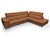 Lamod Italia Viola Italian Contemporary Cognac Leather Right Facing Sectional Sofa Model VGCCVIOLA-KIM-COG-RAF-SECT
