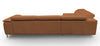 Lamod Italia Viola Italian Contemporary Cognac Leather Left Facing Sectional Sofa Model VGCCVIOLA-KIM-COG-LAF-SECT