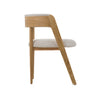 Modrest Vegas Modern Cream Fabric & Natural Oak Dining Chair (Set Of 2) Model VGME121259-CRM-DC