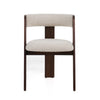 Modrest Washington Modern Cream Fabric & Brown Oak Dining Chair (Set Of 2) Model VGME121259-CRM-DC-1