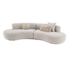 Divani Casa Weldon Modern Grey Fabric Curved Sectional Model VGOD-ZW-24024-GRY