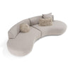 Divani Casa Weldon Modern Grey Fabric Curved Sectional Model VGOD-ZW-24024-GRY