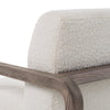 Modrest Wilber Modern Off White Fabric & Grey Wood Accent Chair Model VGVC-S2305A-WHT