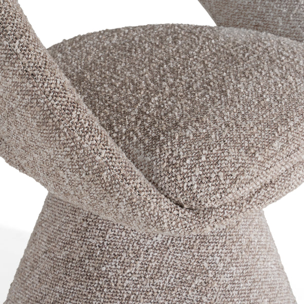 Wiles Modern Grey Fabric Swivel Dining Chair