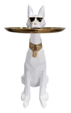 Modrest Cool Dog With Plate Modern White & Gold Sculpture Model VGTH-62402
