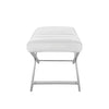 Modrest Xane Contemporary White & Brushed Stainless Steel Bench Model VGGAGA-8648BE-WHT-B
