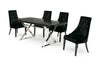 A&X Xavier Modern Black Crocodile & Stainless Steel Dining Table Model VGUNAA815-180-BLKCROC