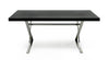 A&X Xavier Modern Black Crocodile & Stainless Steel Dining Table Model VGUNAA815-180-BLKCROC