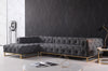 Divani Casa Willa Modern Grey Fabric Left Facing Sectional Sofa Model VG2T-Y-0687B-GRY