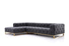 Divani Casa Willa Modern Grey Fabric Left Facing Sectional Sofa Model VG2T-Y-0687B-GRY