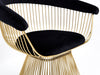 Modrest Chandler Black Velvet & Gold Dining Chair Model VGZAY007-BLKGLD
