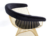 Modrest Chandler Black Velvet & Gold Dining Chair Model VGZAY007-BLKGLD