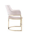 Modrest Tulsa Modern Cream Velvet & Gold Dining Chair Model VGZAY607-CRM
