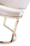Modrest Tulsa Modern Cream Velvet & Gold Dining Chair Model VGZAY607-CRM