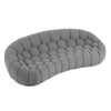 Divani Casa Yolonda Modern Curved Light Grey Fabric Sofa Model VGEV2126C-SOFA-C-07