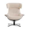 Modrest Zahara Modern Beige Lounge Chair & Ottoman Model VGKK-A985-BGE-SET